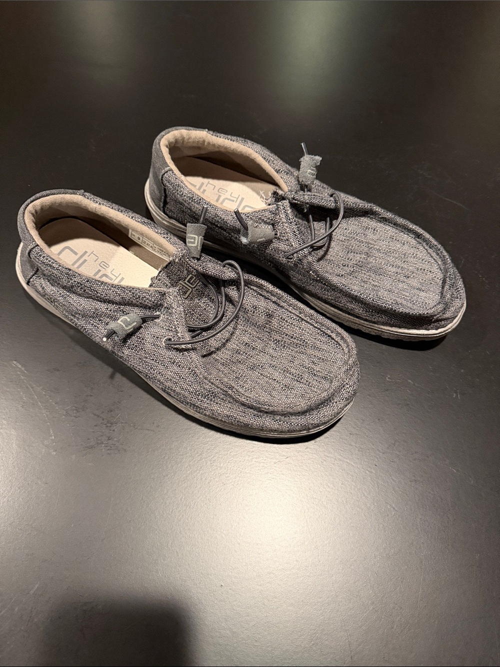 Hey Dude Men's Gray Slip-On Canvas Loafers